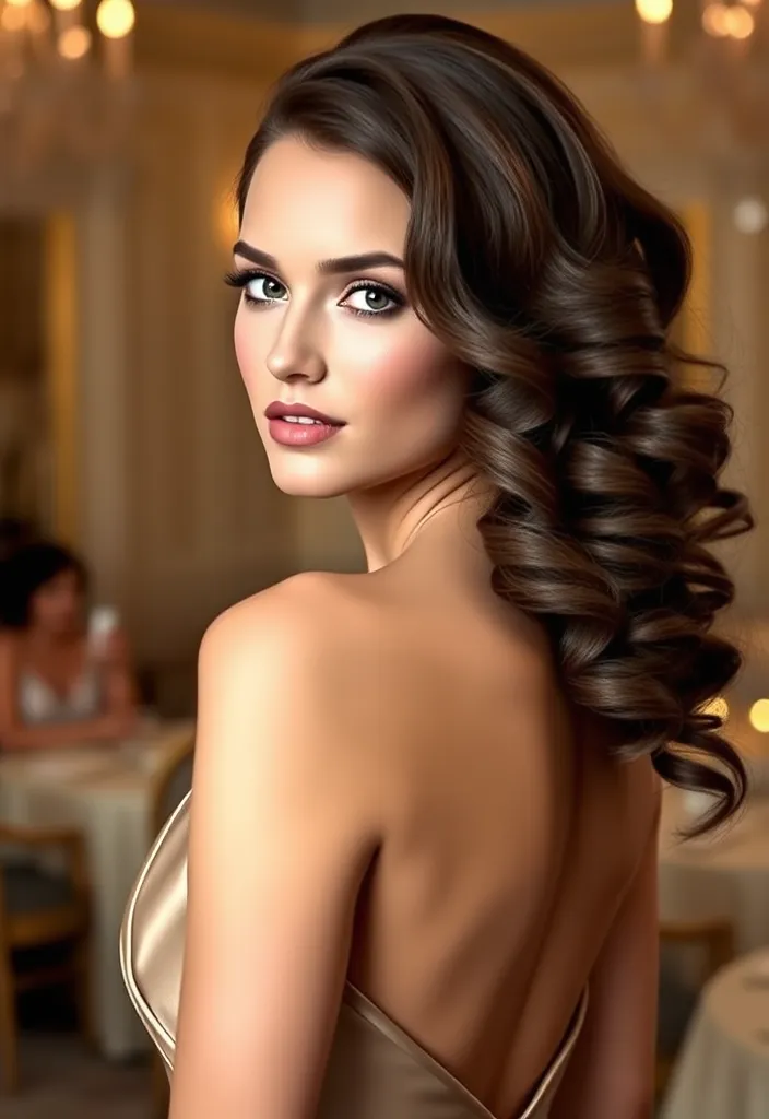 21 Fancy Hairstyles That Will Make You the Star of Every Event (You Won't Believe #9!) - 12. Side-Swept Curls