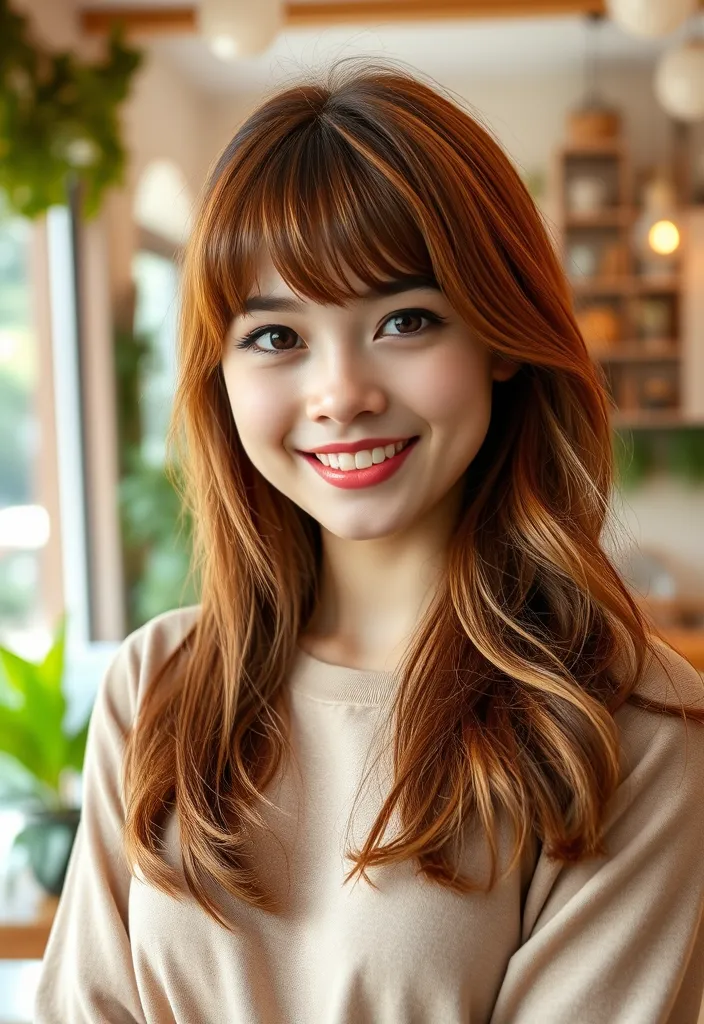 21 Stunning Brown Hair Ideas That Will Transform Your Look Overnight! - 16. Soft Chestnut with Layered Bangs