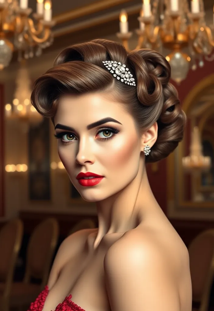 21 Fancy Hairstyles That Will Make You the Star of Every Event (You Won't Believe #9!) - 5. Vintage Updo
