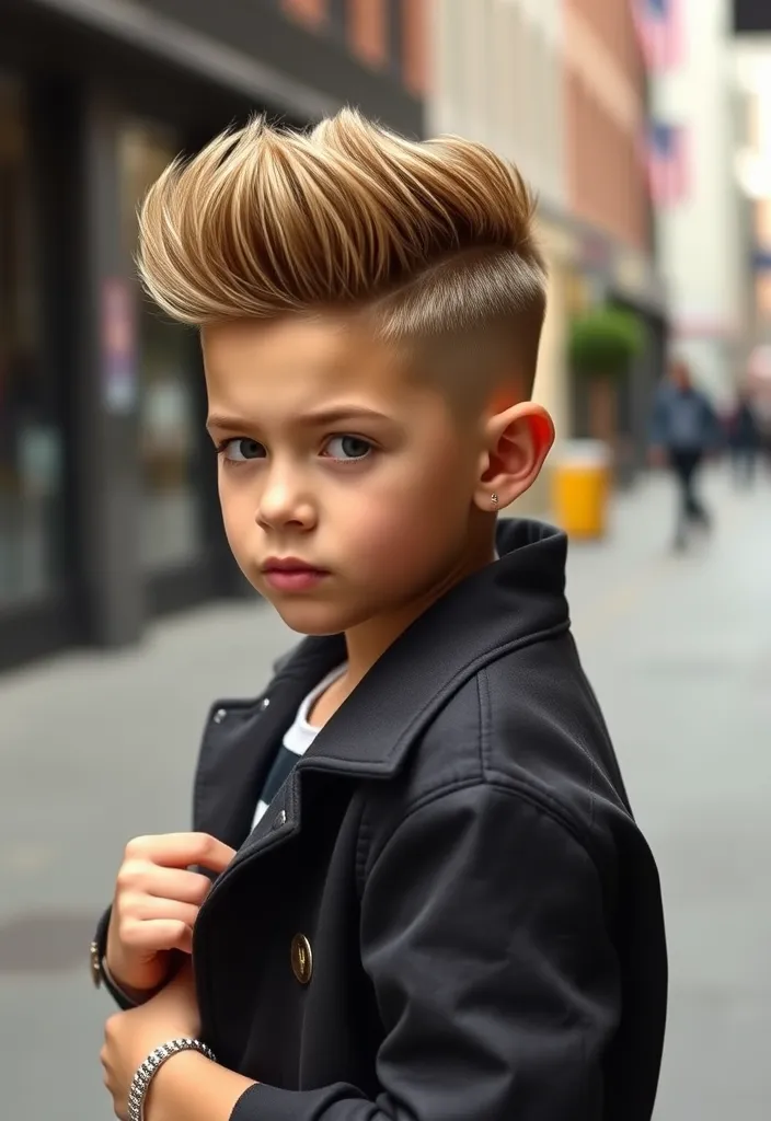 21 Boy Hairstyles That'll Make Him the Trendiest Kid on the Block! - 15. The Pompadour Fade
