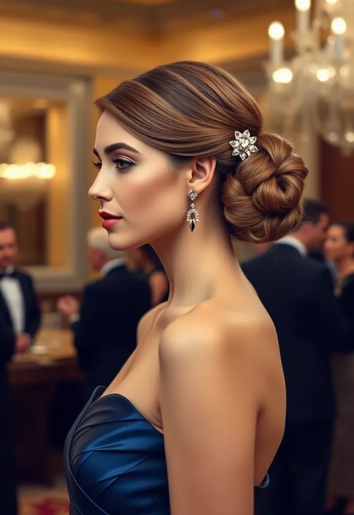 21 Fancy Hairstyles That Will Make You the Star of Every Event (You Won't Believe #9!) - 21. Elegant Side Bun