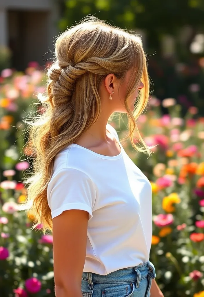 21 Fancy Hairstyles That Will Make You the Star of Every Event (You Won't Believe #9!) - 7. Half-Up Half-Down Twist