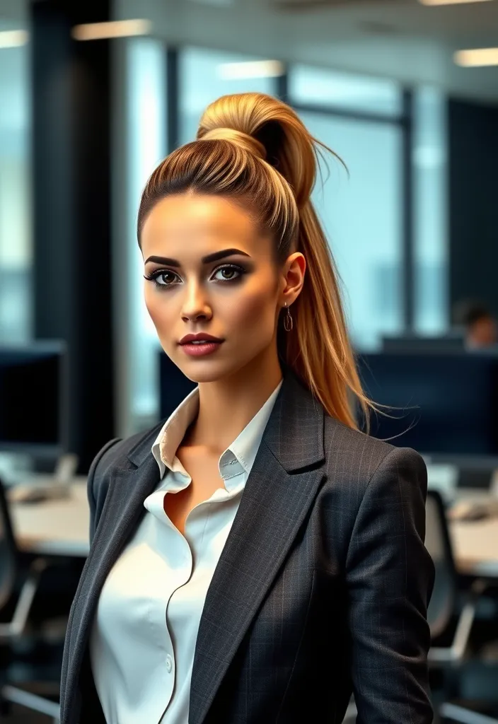 22 Stunning Side Part Hairstyles That'll Transform Your Look Instantly! - 7. Sleek High Ponytail with Side Part