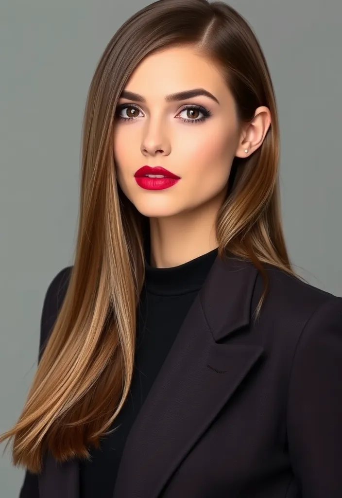 22 Stunning Side Part Hairstyles That'll Transform Your Look Instantly! - 1. Sleek Low Side Part