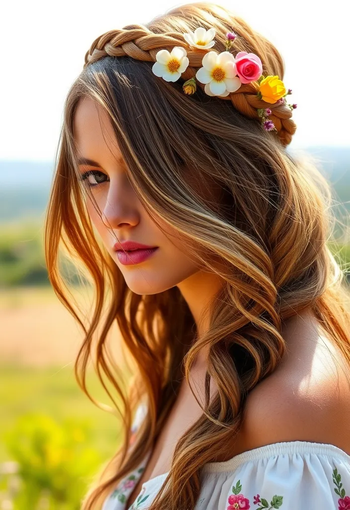 22 Stunning Side Part Hairstyles That'll Transform Your Look Instantly! - 17. Bohemian Side Part