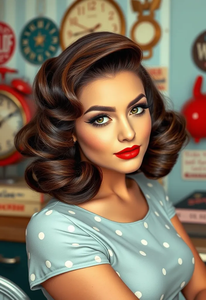 22 Stunning Side Part Hairstyles That'll Transform Your Look Instantly! - 13. Pin-Up Style Side Part