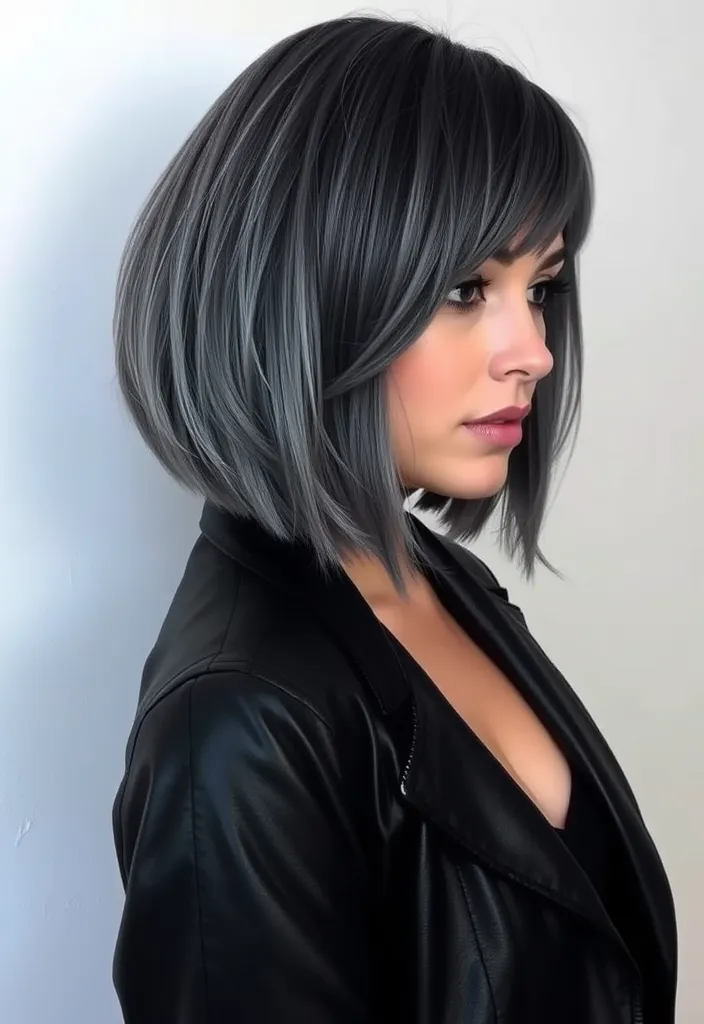 21 Stunning Dark Hair Ideas That Will Make You Want to Change Your Look NOW! - 8. Charcoal Gray