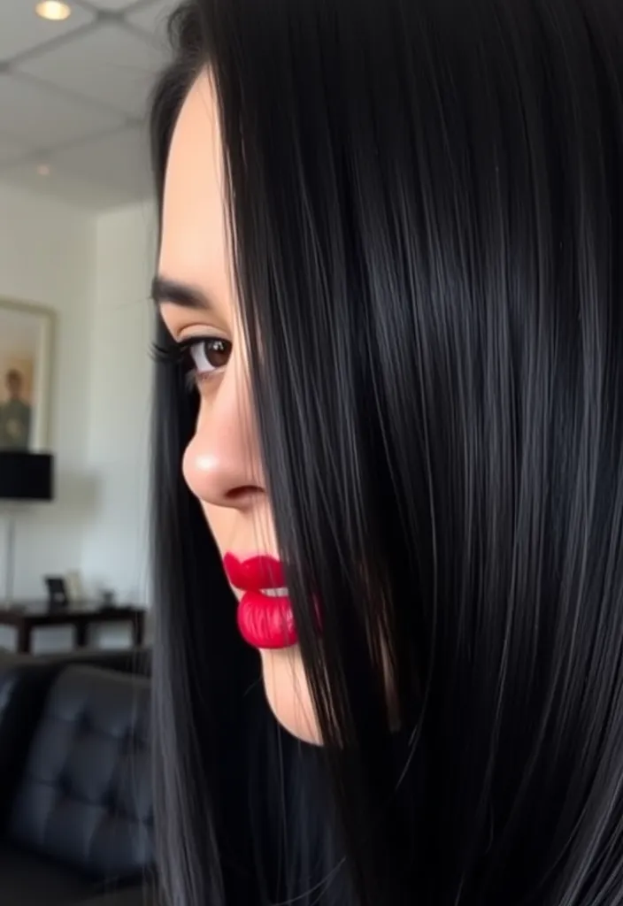 21 Stunning Dark Hair Ideas That Will Make You Want to Change Your Look NOW! - 1. Jet Black Elegance