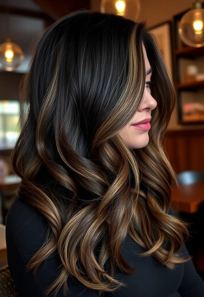 21 Stunning Dark Hair Ideas That Will Make You Want to Change Your Look NOW! - 11. Soft Black with Highlights