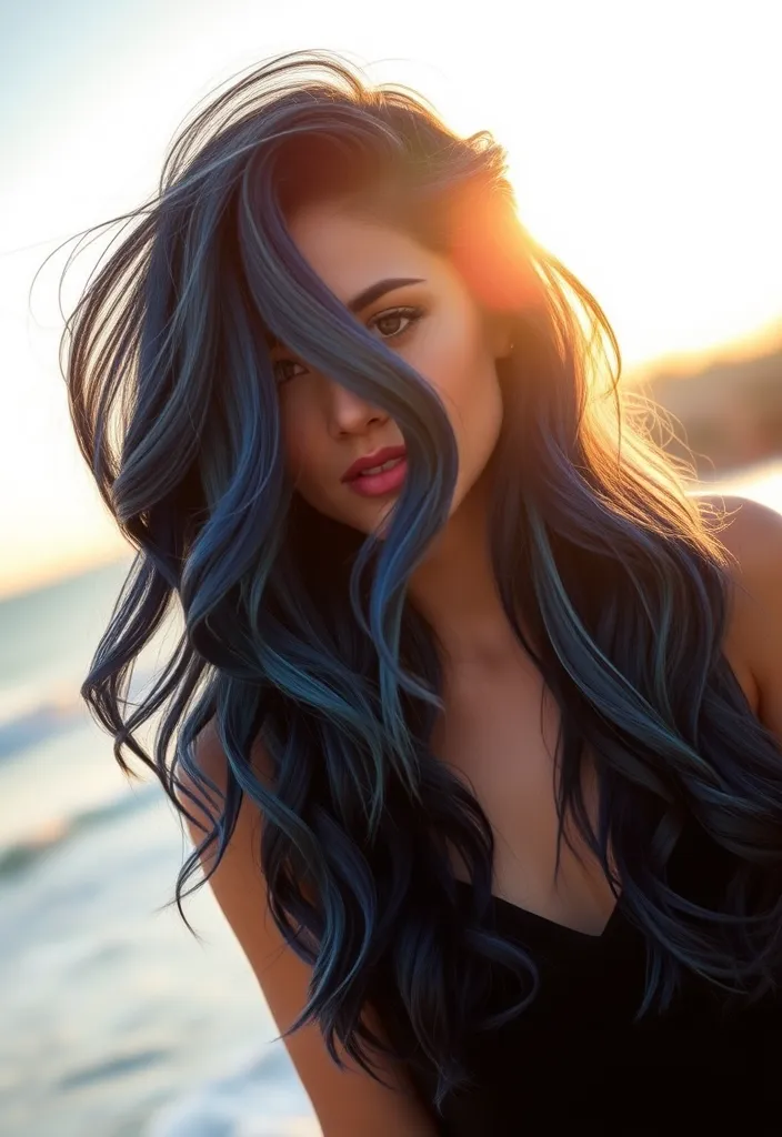 21 Stunning Dark Hair Ideas That Will Make You Want to Change Your Look NOW! - 3. Midnight Blue Undertones