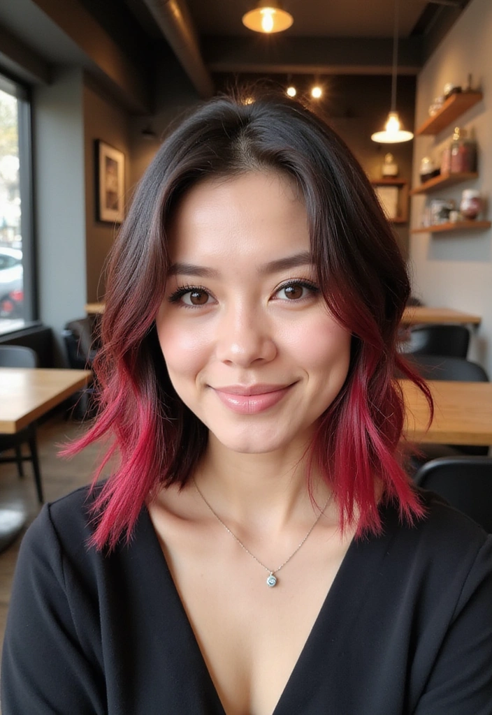 21 Daring Funky Hairstyles That Will Make You Feel Like a Rockstar (You’ll Love #15!) - 13. Textured Lob with Bold Streaks