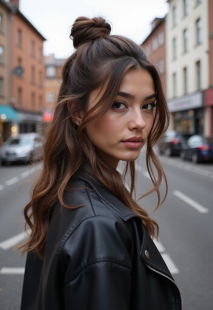 20 Trendy Simple Hairstyles That Look Like You Spent Hours (But You Didn't!) - 5. Half-Up, Half-Down Twist
