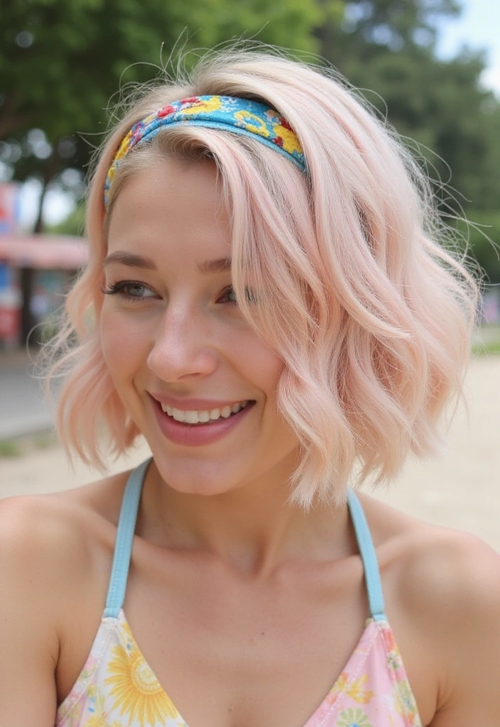 21 Daring Funky Hairstyles That Will Make You Feel Like a Rockstar (You’ll Love #15!) - 2. Asymmetrical Bob with Pastel Hues
