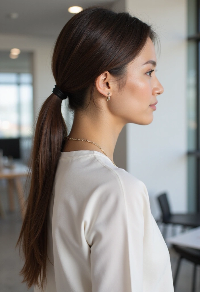 15 Casual Hairstyles You Can Master in Under 10 Minutes (Perfect for Busy Days!) - 2. Sleek Low Ponytail