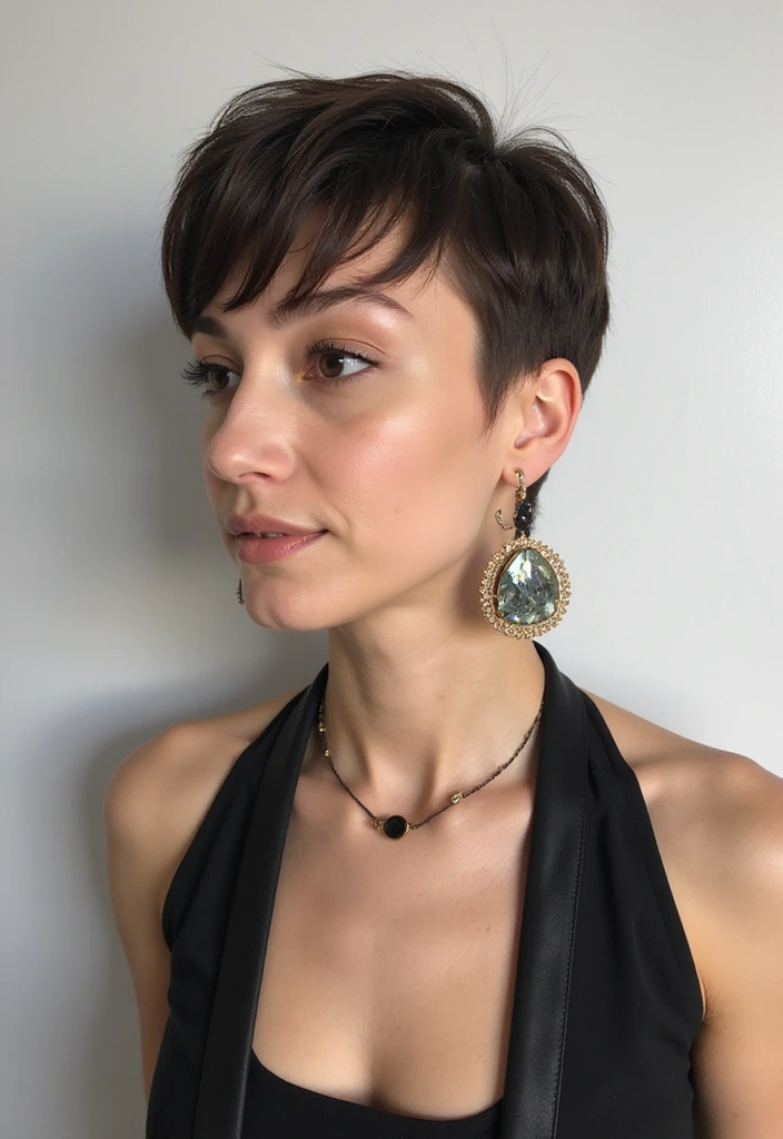 20 Chic Pixie Hairstyles You Need to Try This Season (Don't Miss #5!) - 15. Pixie with a Center Part
