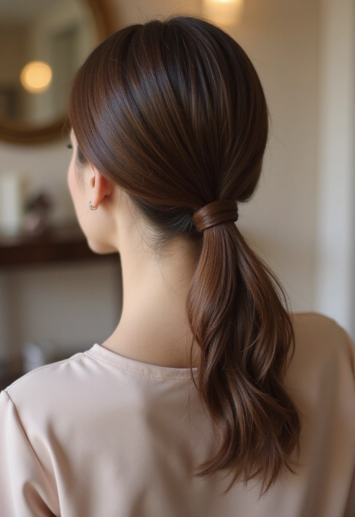 20 Trendy Simple Hairstyles That Look Like You Spent Hours (But You Didn't!) - 2. Sleek Low Ponytail