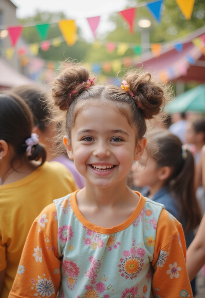 20 Cute Spring Hairstyles That Will Brighten Your Day Instantly! - 14. Whimsical Space Buns