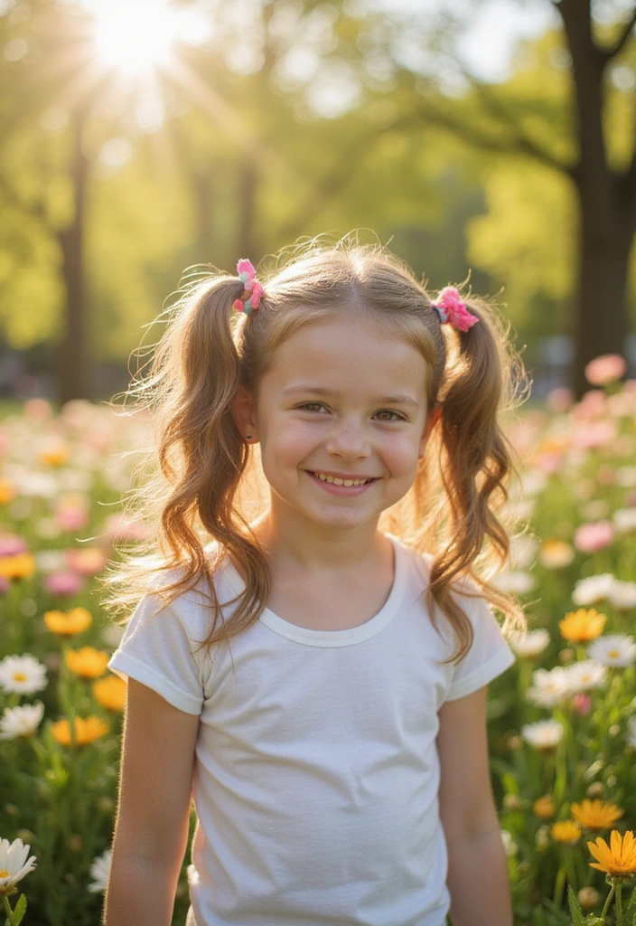 20 Cute Spring Hairstyles That Will Brighten Your Day Instantly! - 8. Cute Pigtails with Colorful Hair Ties