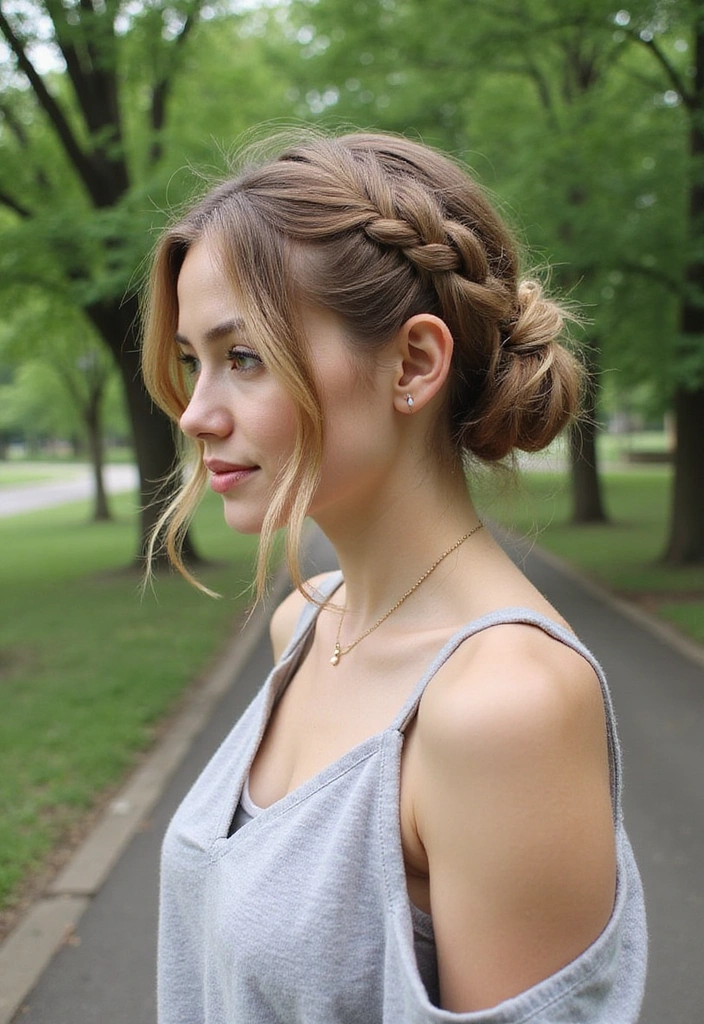 20 Trendy Simple Hairstyles That Look Like You Spent Hours (But You Didn't!) - 17. Casual Tucked Braid