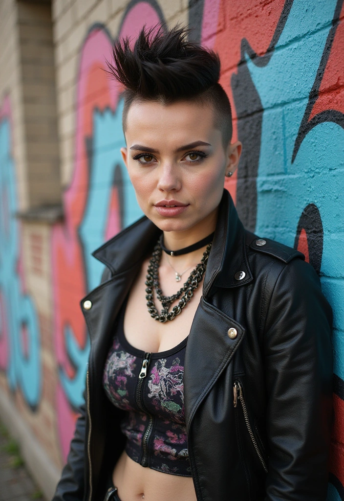 21 Cute Short Hairstyles for Effortless Glam (Get Ready to Turn Heads!) - 14. Mohawk-Inspired Short Hair