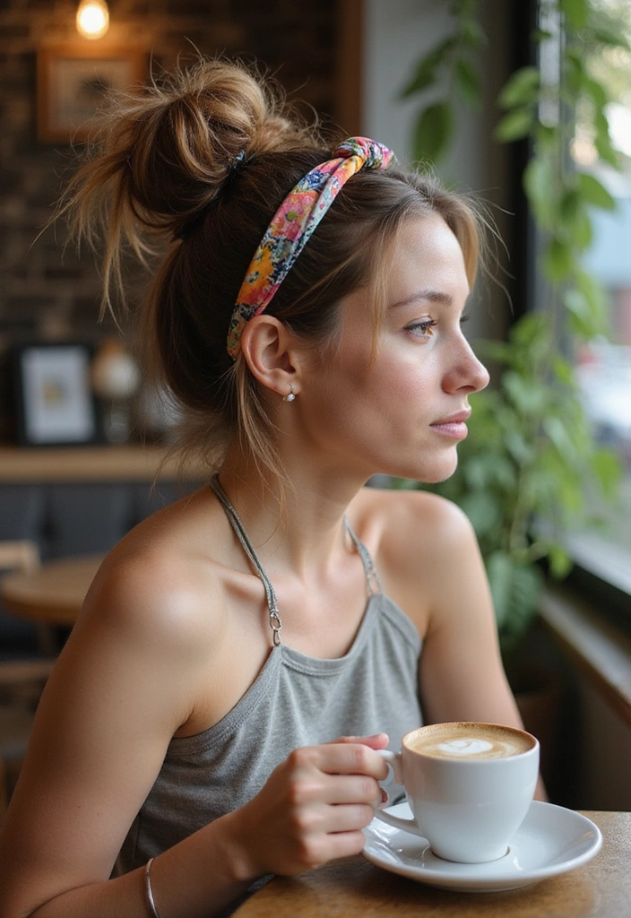 15 Stunning Headband Hairstyles You Won't Believe Are So Easy! - 5. The Messy Bun