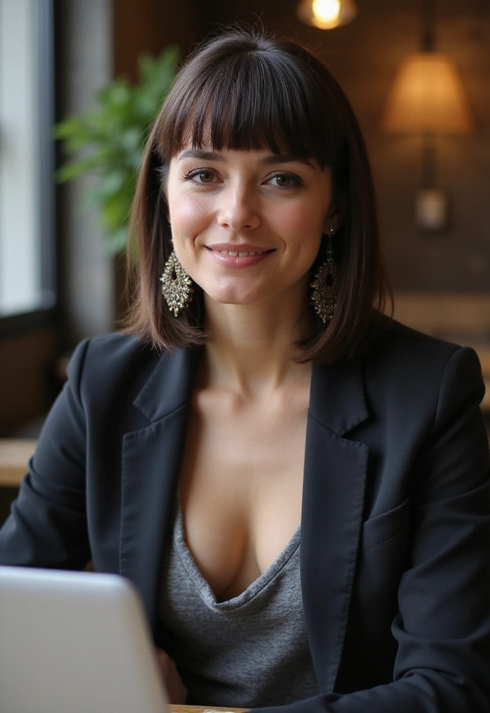 21 Cute Short Hairstyles for Effortless Glam (Get Ready to Turn Heads!) - 3. Sleek Blunt Cut