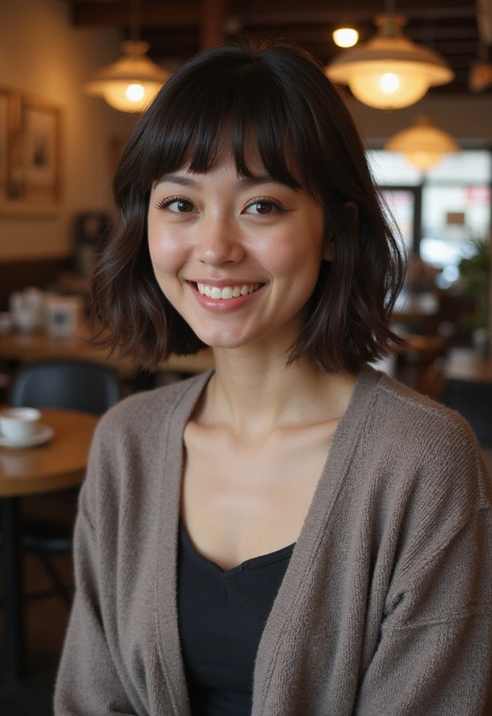 21 Cute Short Hairstyles for Effortless Glam (Get Ready to Turn Heads!) - 8. Bob with Bangs