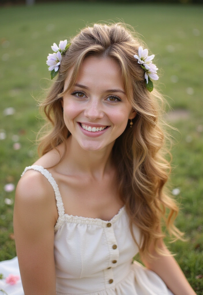 21 Cute Short Hairstyles for Effortless Glam (Get Ready to Turn Heads!) - 13. Half-Up, Half-Down Style