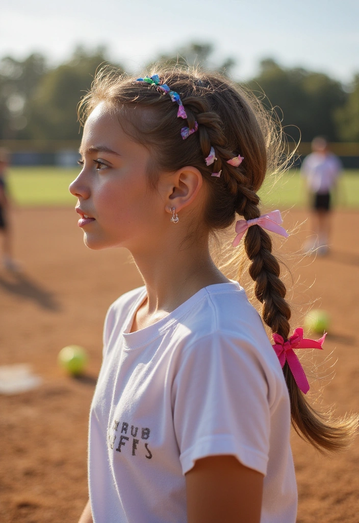 15 Quick and Stylish Softball Hairstyles You Can Do in Under 5 Minutes! - 3. Side Braid with a Twist
