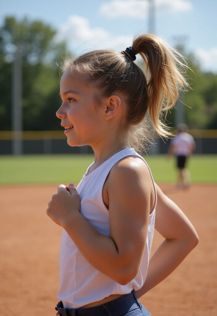15 Quick and Stylish Softball Hairstyles You Can Do in Under 5 Minutes! - 15. The Knotted Ponytail